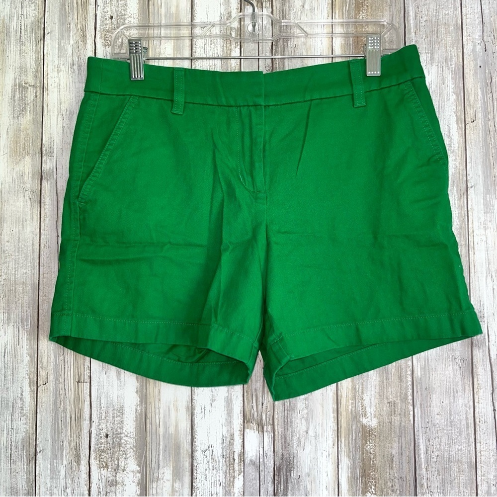J.Crew Green 5” Chino Shorts Women’s Size 6 Casual Summer Preppy - Picture 2 of 7